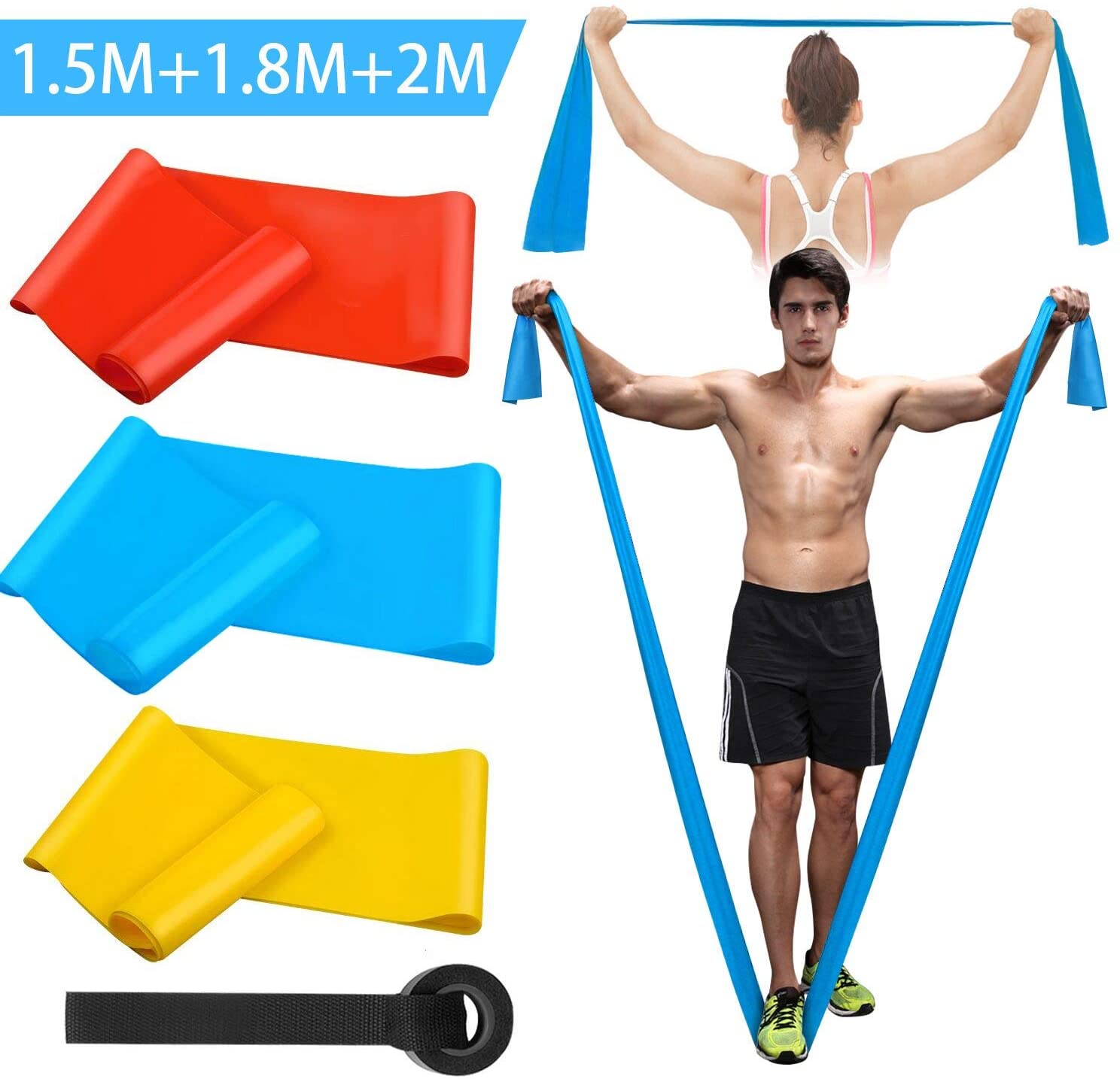 Milanaise Mesh Band - Faixas elásticas de fitness, 3 peças,