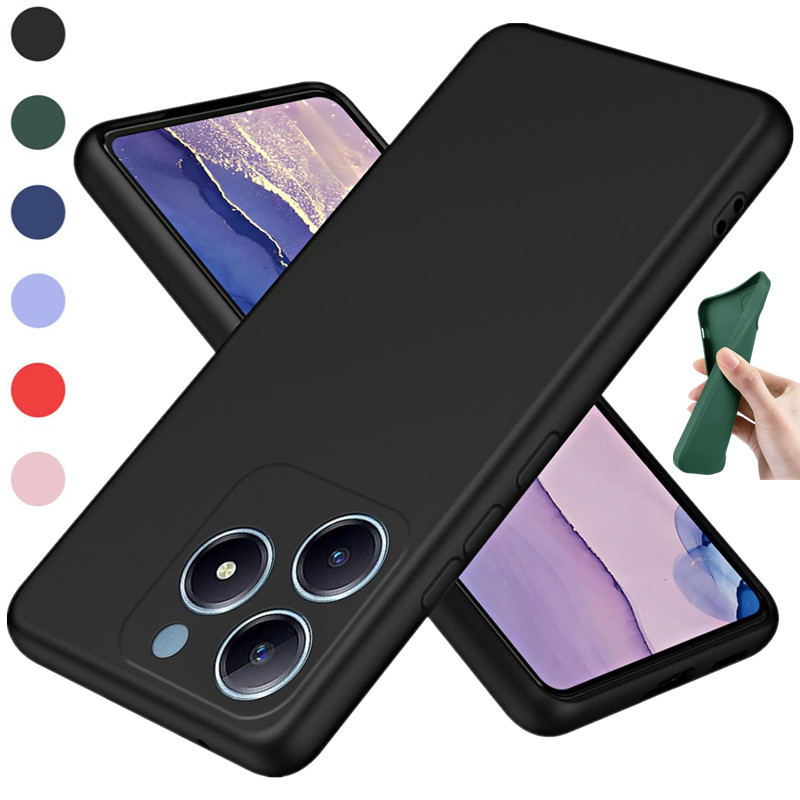 Realme Note 50 - Capa de silicone líquido flexível para