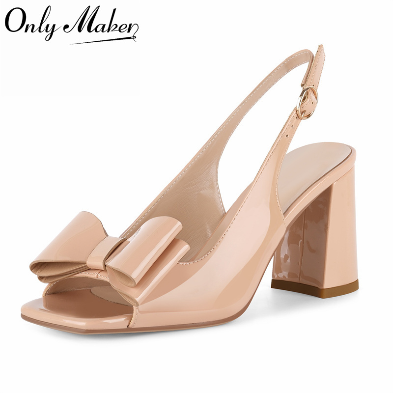Leather Classic Strap - Onlymaker feminino dedo do pé quadrado