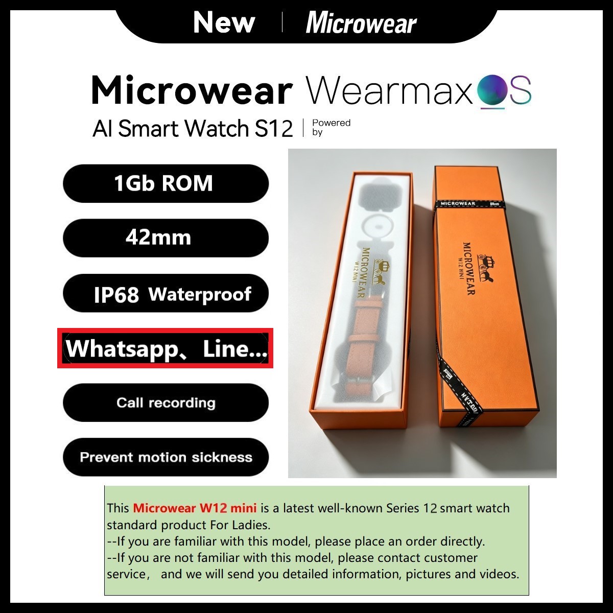 Smartwatch M Active - Relógio Inteligente Microwear W12mini, Modelo Substituto
