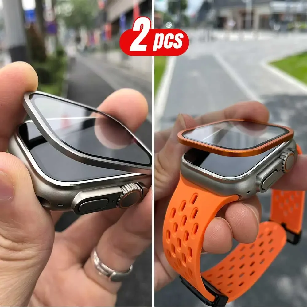Moldura de metal de titânio pa - Smartwatch Straps & Accessories avaliação e preço