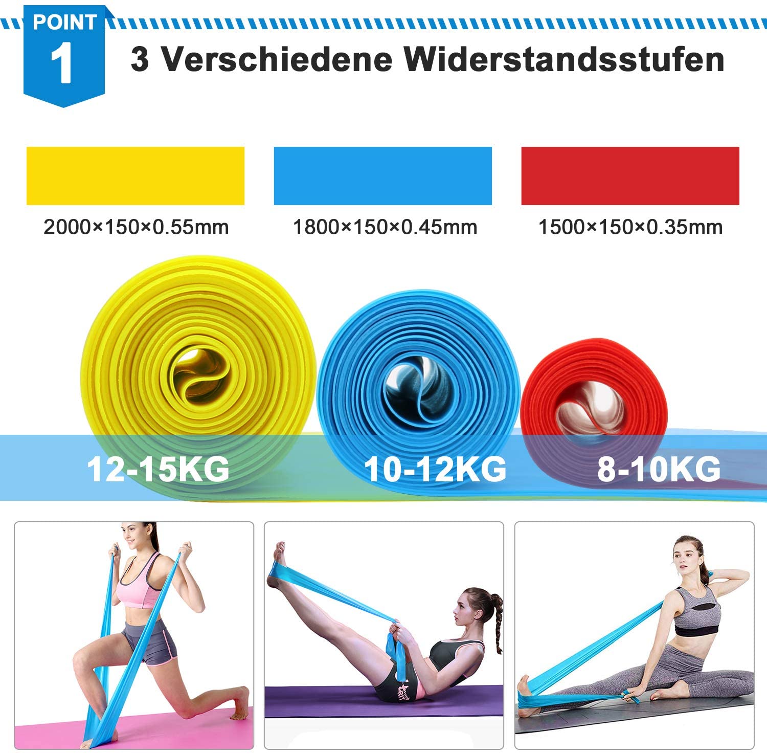 Faixas elásticas de fitness, 3 - Milanaise Mesh Band avaliação e preço