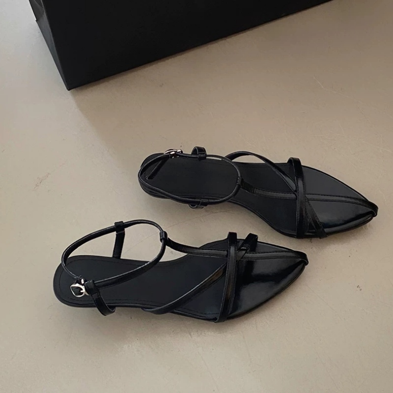 Sandálias Femininas Pretas de  - Leather Classic Strap avaliação e preço