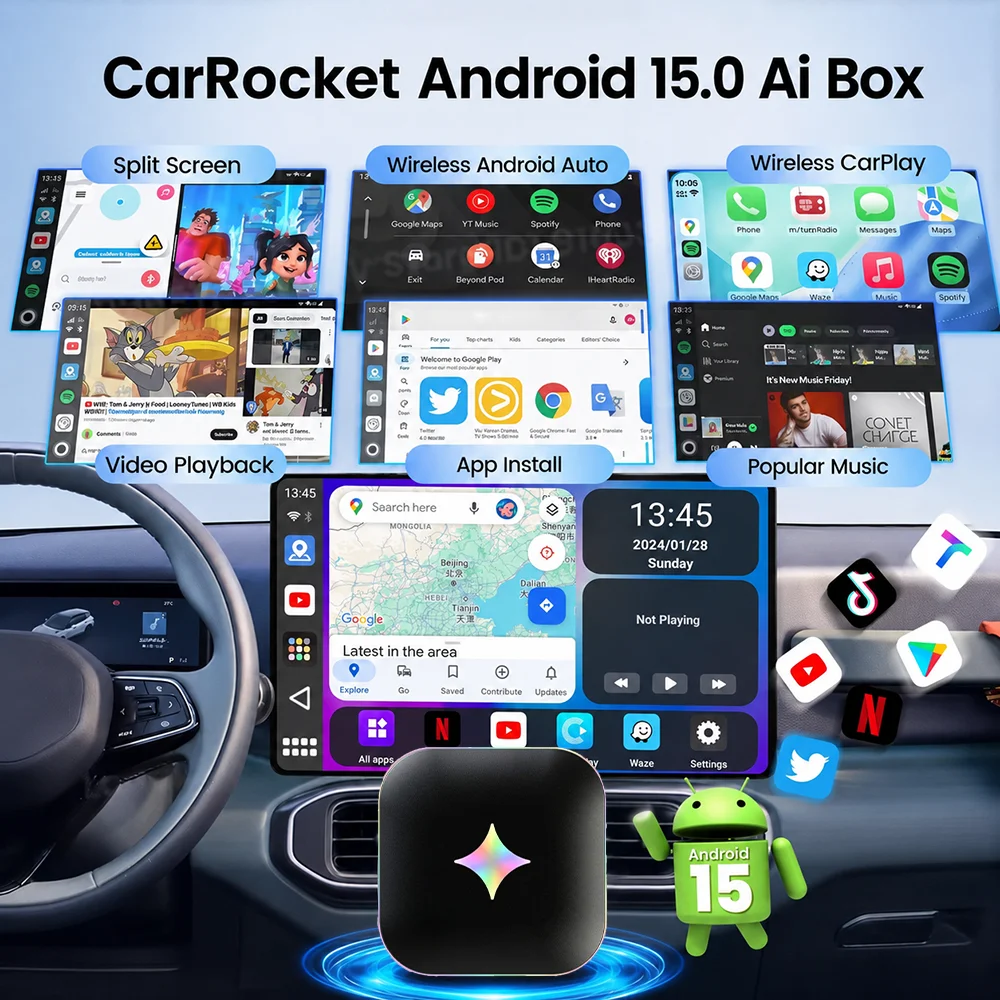 2026 Android 15 CarPlay Ai Box - Smartwatch Universal avaliação e preço